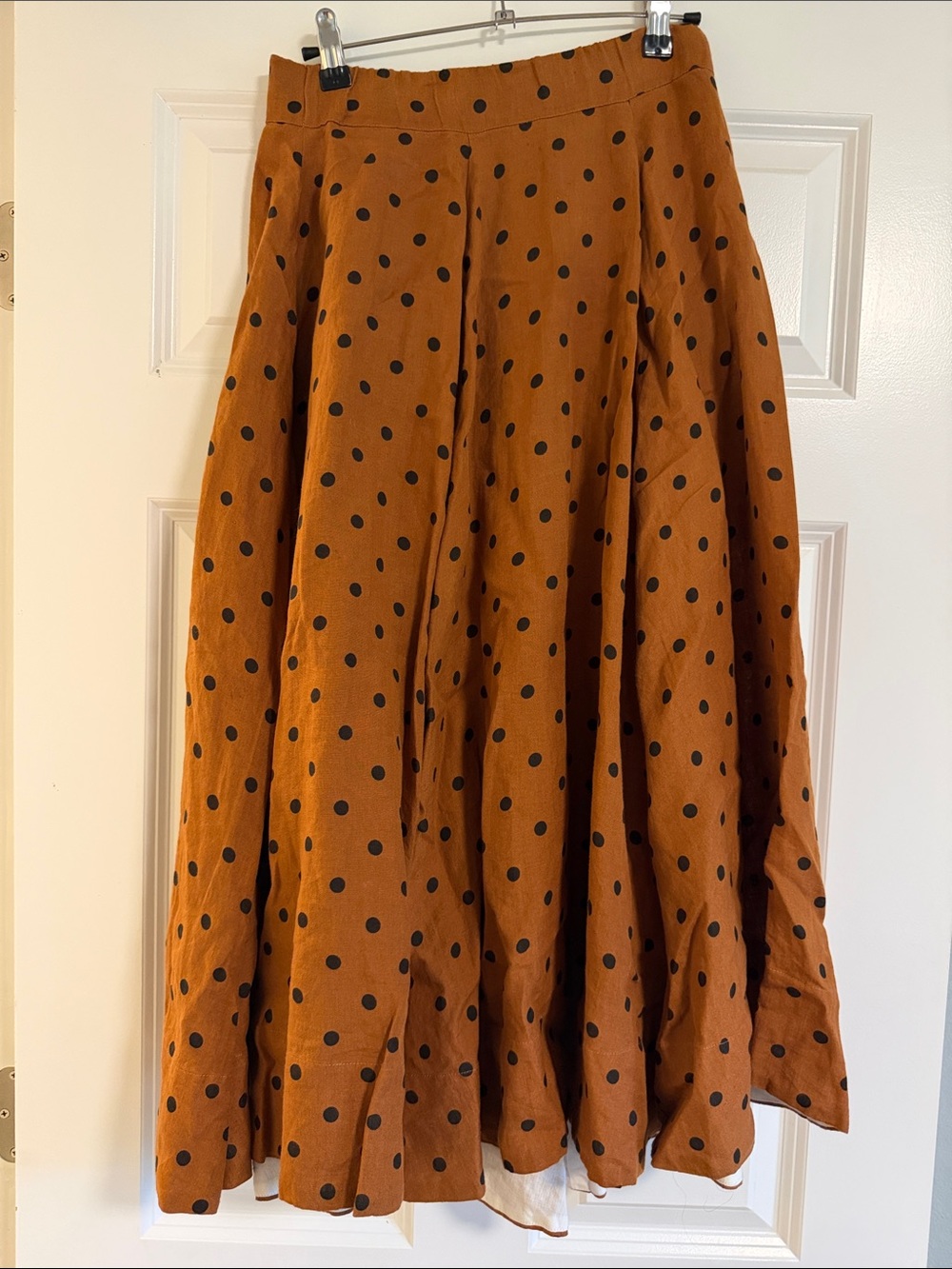 Son de Flor Skirt with Black Polka Dots